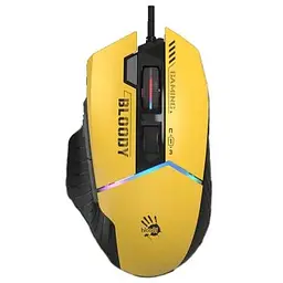 Миша Bloody W95 Max, Sports Lime, USB, оптична (сенсор MAX BC3332-A), 100 - 12 000 cpi, 10 кнопок (8 програмованих), вбудована пам'ять, RGB підсвічування, перемикачі більше 50 млн. натискань, ніжки X'Glide, 1.8 м