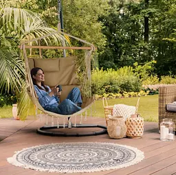 Бразильське крісло - гамак Outtec Boho Sois XXL бежевий - мініатюра 3