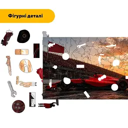 Дерев'яний фігурний пазл puzzlean Червона легенда, А3, Картонна коробка 200 елементів - мініатюра 3