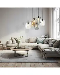 Підвісний світильник TK Lighting 5974 Elio E27 6x15W IP20 Bk - мініатюра 2