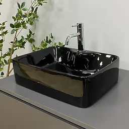 Умивальник VBI Forli black glossy накладний VBI-011106, Чорний - мініатюра 4
