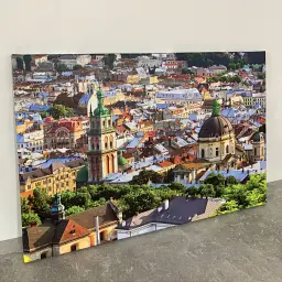 Інтер'єрна картина Львів, вид на центр з висоти, Lviv, інтер'єрний декор, 60×90 см (id0587) - мініатюра 3