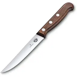 Набір кухонний Victorinox Wood Steak Set 2 ножа лезо 12см хвил. з дерев. ручкою у подар.упак. - мініатюра 2