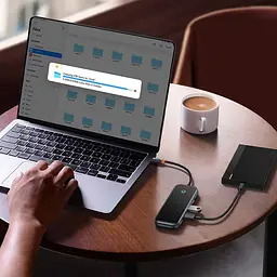 Перехідник Baseus Hub AcmeJoy 5-Port Type-C (HDMI*1+USB3.0*2+USB2.0*1+Type-C PDData*1) (WKJZ) Dark Gray - мініатюра 4