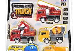 Набір іграшкових машинок будівельних інерційних Engineering Truck FL499 на блістері р.34х28х4, 5см - мініатюра 2