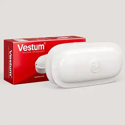 Світлодіодний овальний світильник ЖКГ Vestum 12W 4500K 220V з датчиком руху 1-VS-7205