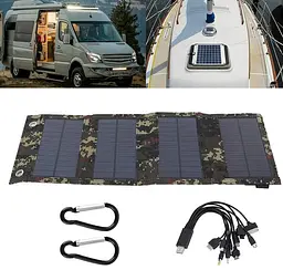 Складаний сонячний зарядний пристрій Solar panel 10 W B093SR3FSM Сонячна панель - мініатюра 4