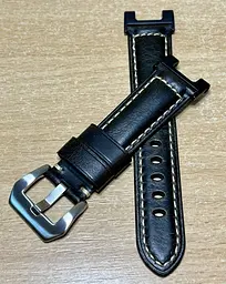 Шкіряний ремінець Primolux F001 Steel buckle для годинника Xiaomi Amazfit T-Rex (A1918)/T-Rex Pro (A2013) Black - мініатюра 2