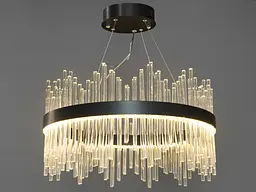 Люстра стельова LED Diasha 839/500PB 130W, 7150 лм, чорний, регульована висота, сучасний стиль для дому