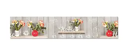 Кухонний фартух Happy Pocket Home вінілова наклейка ПВХ дошки квіти затишок Текстура Сірий 60х300 см Z180894 - мініатюра 7
