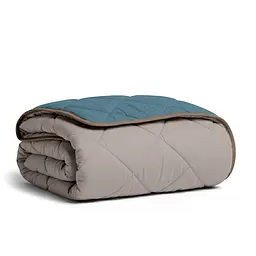 Покривало Cosas OCEAN SAND 200х230 см стьобане двостороннє на ліжко та диван (Blanket_68Sky_84Quartz_kt_15Espresso_200x230) - мініатюра 5