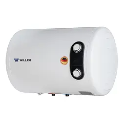 Водонагрівач WILLER Horizon, 2,0 кВт, "мокрий" ТЕН, 50 л, циліндричний, горизонтальний, білий (EH50RI-Horizon) - мініатюра 4