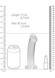 Фалоімітатор RealRock Crystal Clear 6.7" 17 см (прозорий) - мініатюра 4