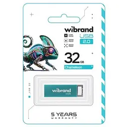 USB флеш накопичувач Wibrand 32GB Chameleon Light Blue USB 2.0 (WI2.0/CH32U6LU) - мініатюра 2