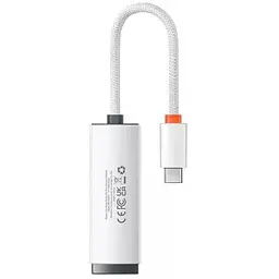 Зовнішня мережева карта-адаптер Baseus Lite Series Ethernet Adapter Type-C to RJ45 LAN (WKQX000302) білий