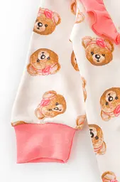 Комбінезон для дівчинки на манжетах з крильцями та пов'язкою Girl Bears з начосом - мініатюра 3