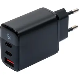 Зарядний пристрій Vinga 2xUSB-C PD 30 Вт + USB-A QC 30 Вт, дисплей, макс. 30 Вт (VCR30ACCDB) - мініатюра 2