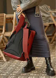 Жіночий рюкзак ролл Sambag Roll Top Zard бордо 41 x 30 x 16 см (24238005) - мініатюра 10