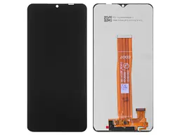 Дисплей для Samsung A125F Galaxy A12, чорний, з рамкою, Оригінал (переклеєне скло), A125F_REV0.1 FPC6509-1