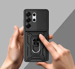 Чохол Primo Shockproof для Samsung Galaxy S26 Ultra (SM-S948) протиударний, з підставкою і шторкою камери Black - мініатюра 8