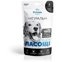 Натуральне сушене ласощі Priroda для собак Рубець яловичий сушений слайсами 50 г