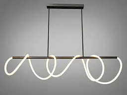 Люстра стельова LED Diasha 9752-L1500BHR Роплайт, 48W, чорний, регульована висота, для вітальні, кухні, офісу - мініатюра 2