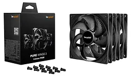 Комплект вентиляторів be quiet! PURE WINGS 3 140mm PWM 3 шт (BL139) - мініатюра 7