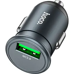 Автомобільний зарядний пристрій Hoco Z43 Mighty QC3.0 USB-A Metal Gray (761194) [151283]