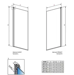 Шторка для ванни Radaway Nes Black PNJ 90 права 10011090-54-01R - мініатюра 2