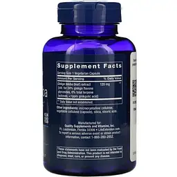 Харчова добавка Life Extension Ginkgo Biloba 120 мг 365 капсул - мініатюра 2