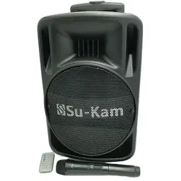 Портативна колонка Su-Kam BT 100D + 1 бездротовий мікрофон (12v/220v) - мініатюра 3