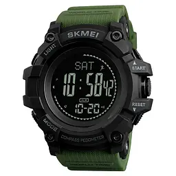 Cпортивний годинник Skmei 1356 Compass з компасом удароміцні (Зелені)