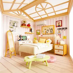 Конструктор-румбокс Спальня Mini House 8004-MH серії Інтер'єр , зі світлом - мініатюра 5
