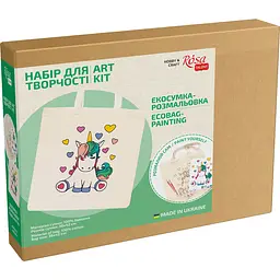 Набір екосумка-розмальовка „Юнікорн“ бавовна 220 г/м2 38х42см ROSA Talent [CD] - мініатюра 5