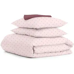Комплект постільної білизни Cosas Mini dots CS24 Євро рожевий (DotsGreyRose_97Cherry_200)
