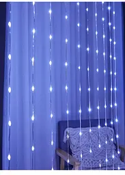 Гірлянда штора LED Star Sun Lamp великі краплі роси 3х2.5 метра 200 led з пультом - мініатюра 5