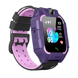 Дитячі розумні смарт годинник Q19 з камерою прослуховуванням Sim-картою Purple Black (16508)