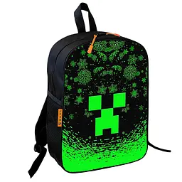 Рюкзак шкільний дитячий 36х27см Майнкрафт Кріпер «Minecraft» з принтом для хлопчика (00589)