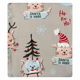 Плед Ardesto Flannel 160х200 см 100% поліестер різдвяні котики pbe0050470 - мініатюра 8