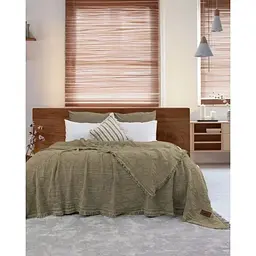 Муслінове покривало Oscar Khaki 240х260 см Saheser pbe0051344