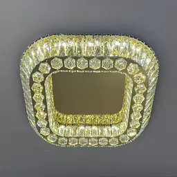 Розкішна стельова LED-люстра для вітальні Linisoln 3216-60×60 FG золото 160 Вт до 20 м2