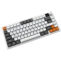 Клавіатура Ajazz AF82 Wireless/Bluetooth/USB UA Gray/White/Orange (AF82-GWO) - мініатюра 4
