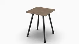 Табурет Ferrum-decor 430x320x320 Чорний метал ДСП Дуб Сонома Трюфель 16 мм (FRD-104641)