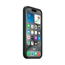 Чехол для Apple iPhone 15 Pro Max, FineWoven Case with MagSafe, зеленый, защитная накладка из материала FineWoven, противоударный, для iPhone, защита всего корпуса, поддержка беспроводной зарядки и MagSafe, (ARM71988) - мініатюра 3