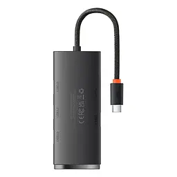 USB-Хаб Baseus Lite Series 4-Port Type-C HUB Adapter (Type-C to USB 3.0*4) 25cm Black (WKQX030301) - мініатюра 2