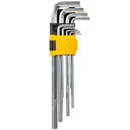 Комплект ключів Ingco шестигранних подовжених 1.5-10 мм 9 шт (HHK11092) - мініатюра 2