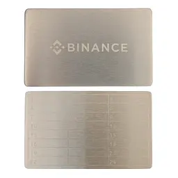 Металева пластина для зберігання сід-фрази Binance Mini Plate 55×90 мм + гравірувальна ручка (1 шт) - мініатюра 9