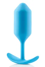 Анальна пробка B-Vibe Snug Plug 3, 12.7 см (блакитний) - мініатюра 2