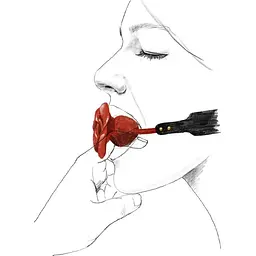 Розкішний кляп у вигляді троянди Zalo - Rose Ball Gag - мініатюра 5