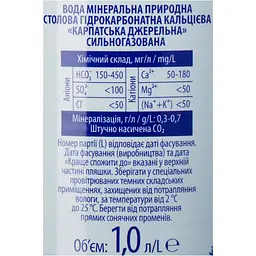 Вода мінеральна Карпатська Джерельна сильногазована 1 л (795946) - мініатюра 5